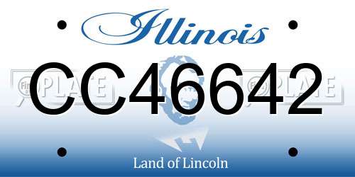 CC46642 Illinois License Plate