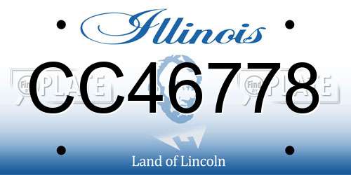 CC46778 Illinois License Plate