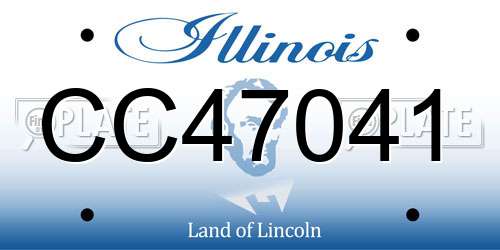 CC47041 Illinois License Plate