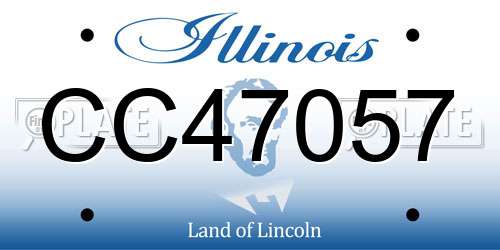 CC47057 Illinois License Plate