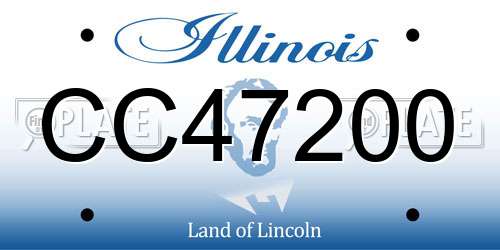 CC47200 Illinois License Plate