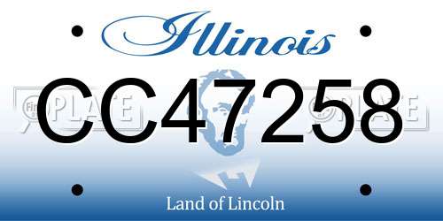 CC47258 Illinois License Plate