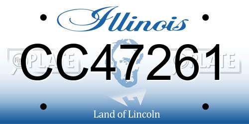 CC47261 Illinois License Plate