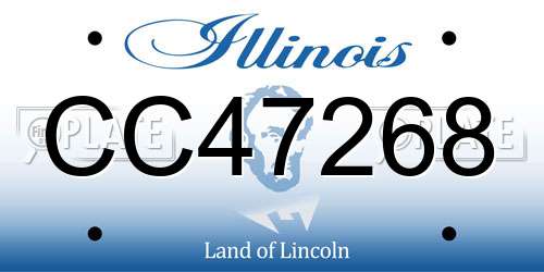 CC47268 Illinois License Plate