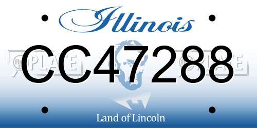 CC47288 Illinois License Plate
