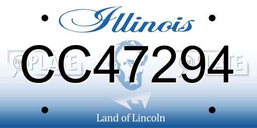 CC47294 Illinois License Plate