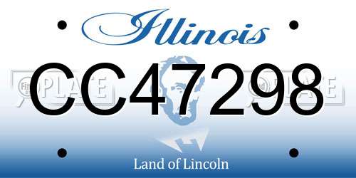 CC47298 Illinois License Plate