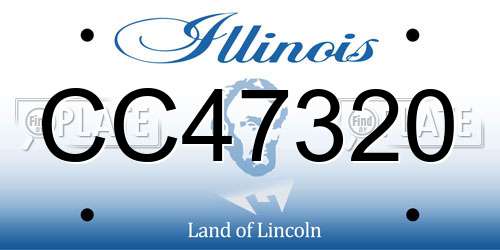 CC47320 Illinois License Plate