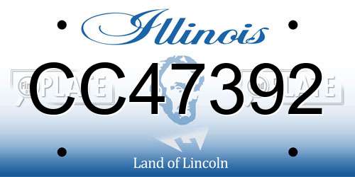 CC47392 Illinois License Plate