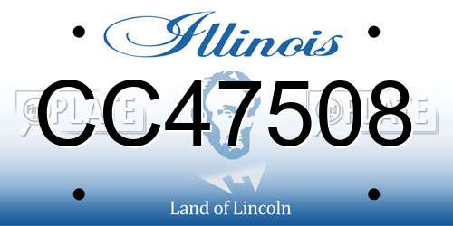 CC47508 Illinois License Plate