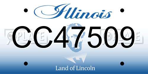 CC47509 Illinois License Plate