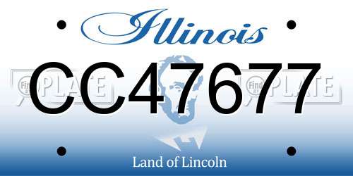 CC47677 Illinois License Plate