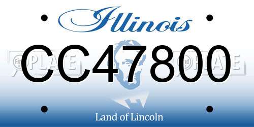 CC47800 Illinois License Plate