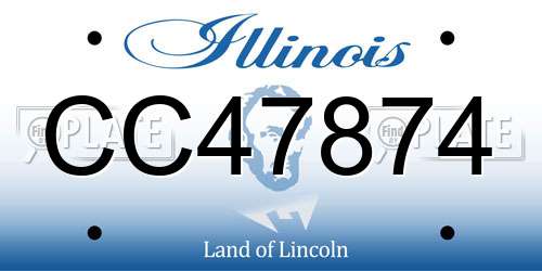 CC47874 Illinois License Plate
