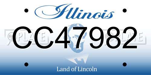 CC47982 Illinois License Plate