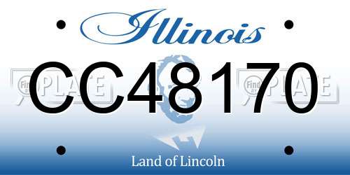 CC48170 Illinois License Plate