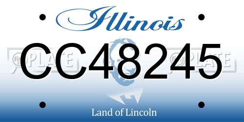 CC48245 Illinois License Plate