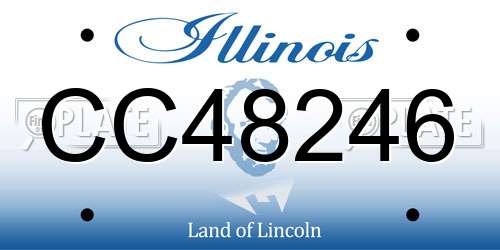 CC48246 Illinois License Plate
