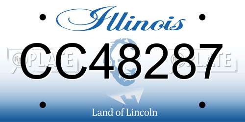 CC48287 Illinois License Plate
