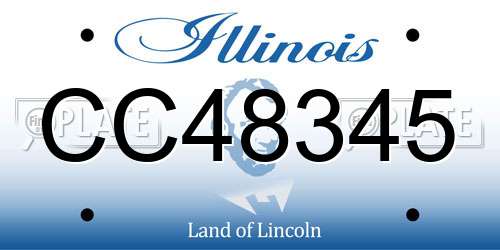 CC48345 Illinois License Plate