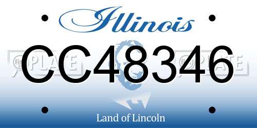 CC48346 Illinois License Plate