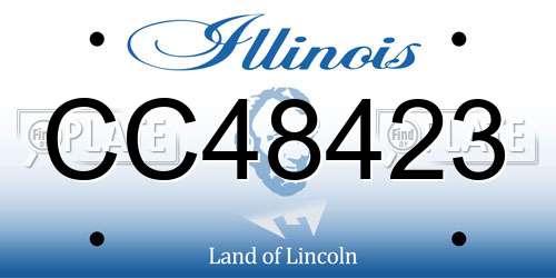 CC48423 Illinois License Plate