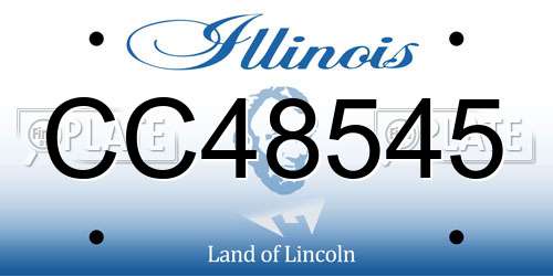 CC48545 Illinois License Plate
