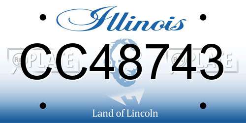 CC48743 Illinois License Plate