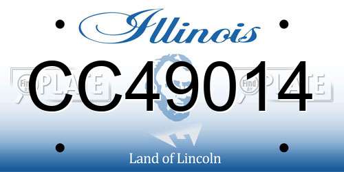 CC49014 Illinois License Plate