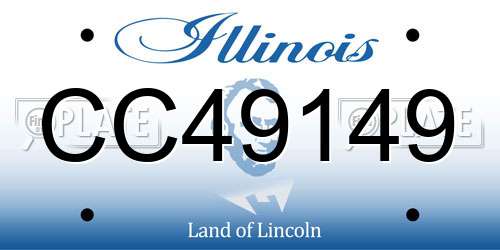 CC49149 Illinois License Plate