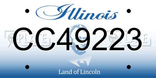 CC49223 Illinois License Plate