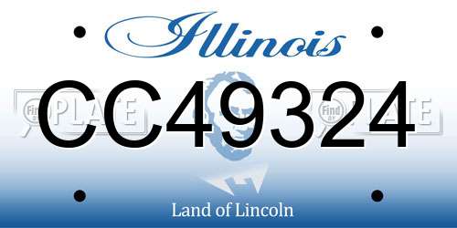 CC49324 Illinois License Plate