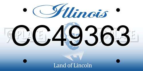 CC49363 Illinois License Plate
