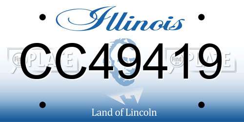 CC49419 Illinois License Plate