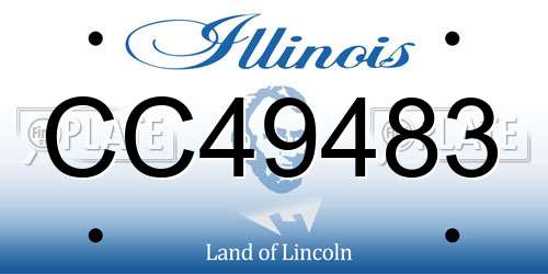 CC49483 Illinois License Plate