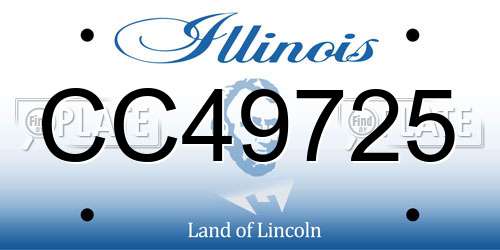 CC49725 Illinois License Plate