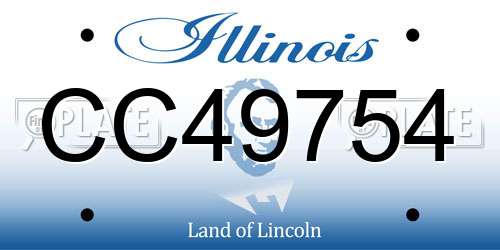 CC49754 Illinois License Plate