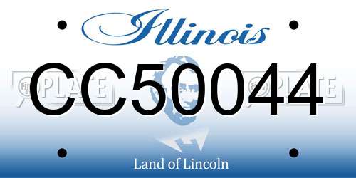 CC50044 Illinois License Plate