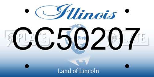 CC50207 Illinois License Plate