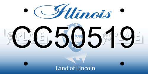 CC50519 Illinois License Plate