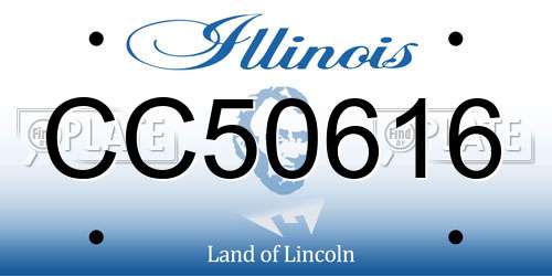 CC50616 Illinois License Plate