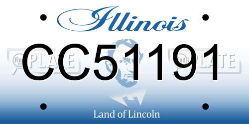 CC51191 Illinois License Plate
