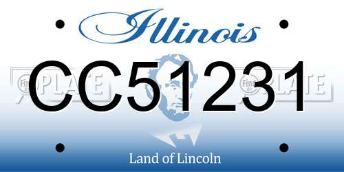 CC51231 Illinois License Plate