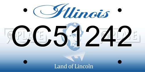 CC51242 Illinois License Plate