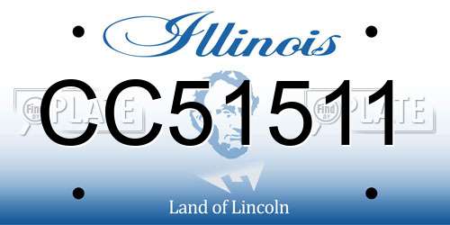 CC51511 Illinois License Plate