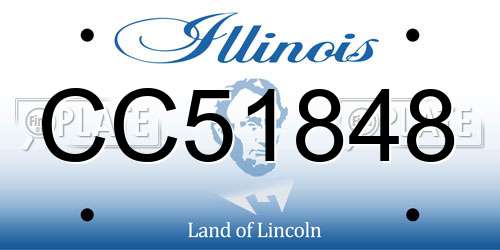 CC51848 Illinois License Plate