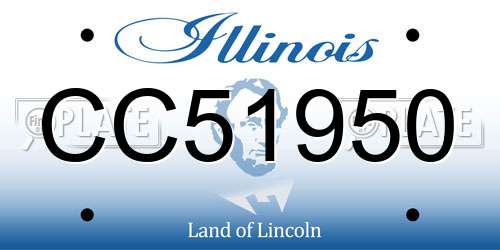 CC51950 Illinois License Plate