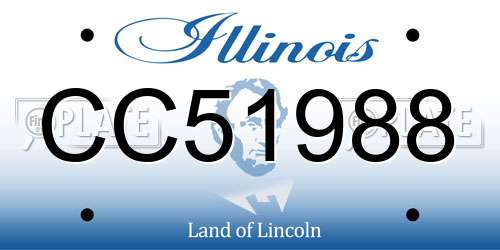 CC51988 Illinois License Plate