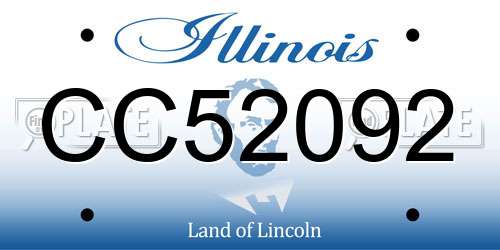CC52092 Illinois License Plate