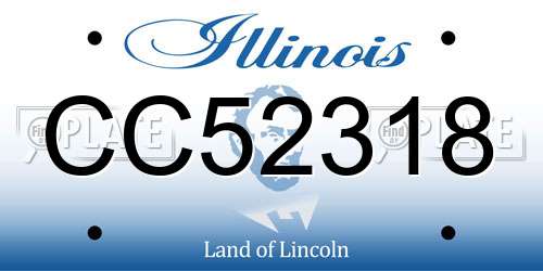 CC52318 Illinois License Plate